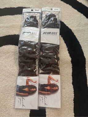 BOHOLocs Bronde Wavy Hair Extensions - Dark Brown (2 Packs) new in package